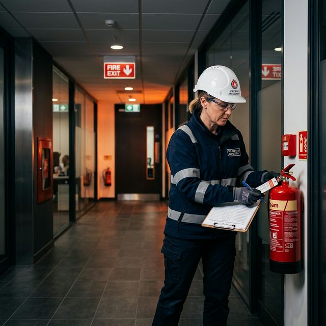 FRA Experts team conducting fire risk assessment